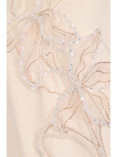 Abito midi Carleane 66689 in crepe con strass e paillettes TARIK EDIZ | 66689VANILLA